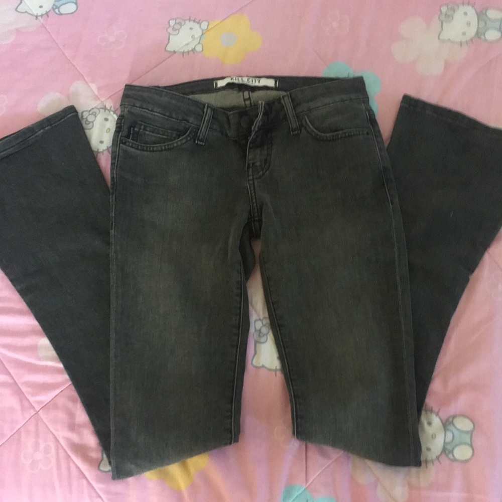 flare low rise grunge jeans